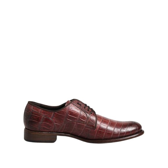 Dolce & Gabbana Burgundy Leather Lace Up Derby Dress Mens Shoes Men